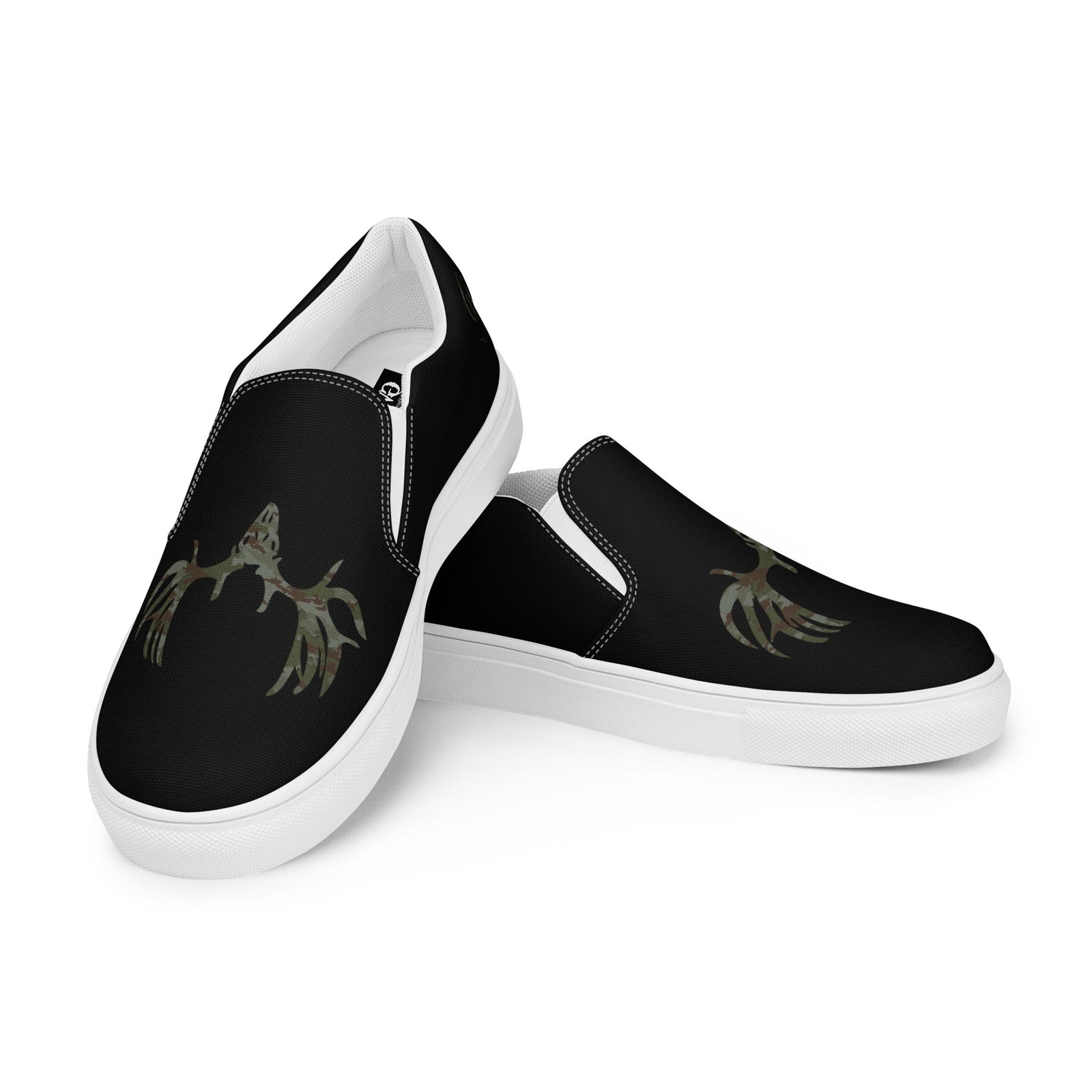 Buck Head Women's Black Canvas Slip-On Shoes