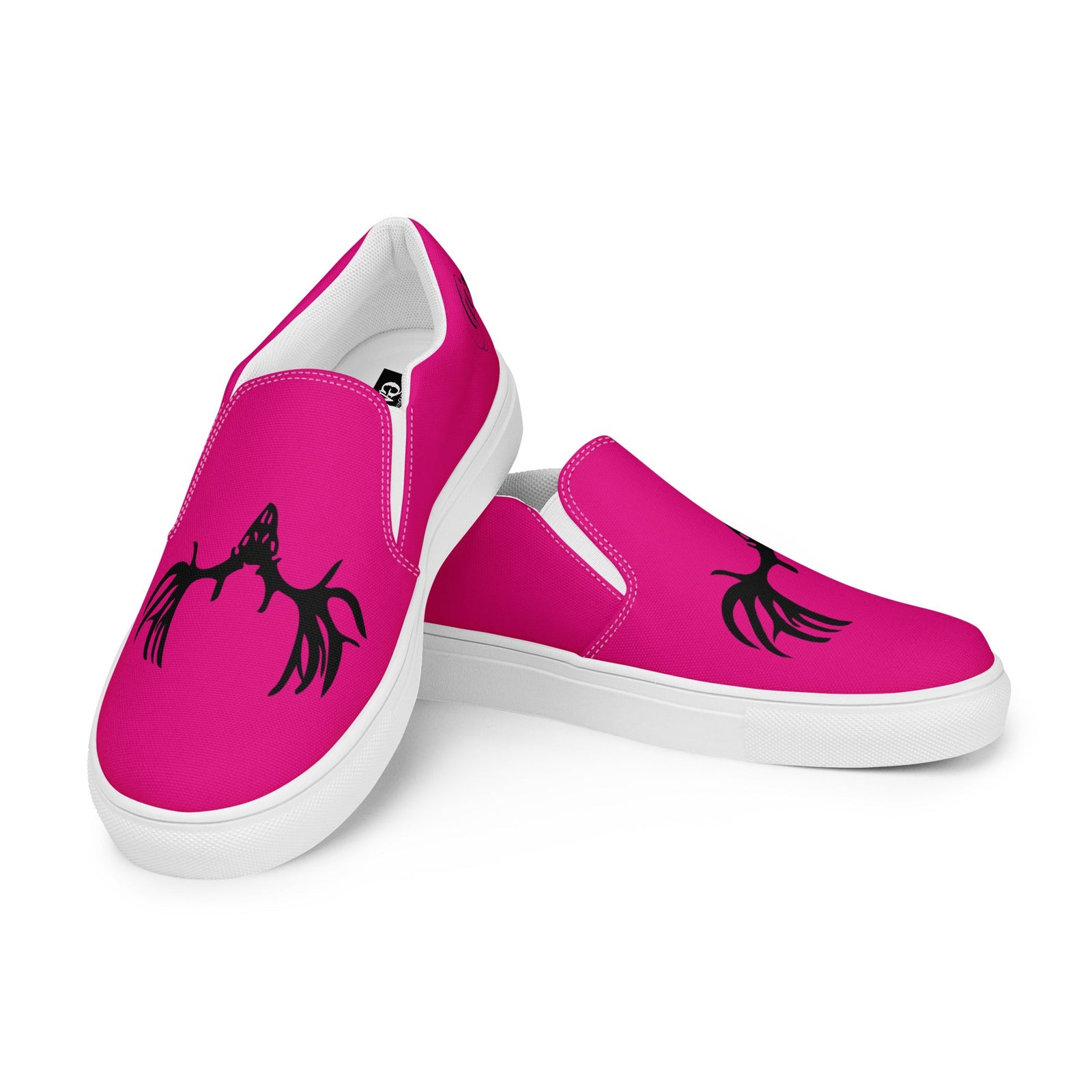 Buck Head Bright Pink Women's Canvas Slip-On Shoes