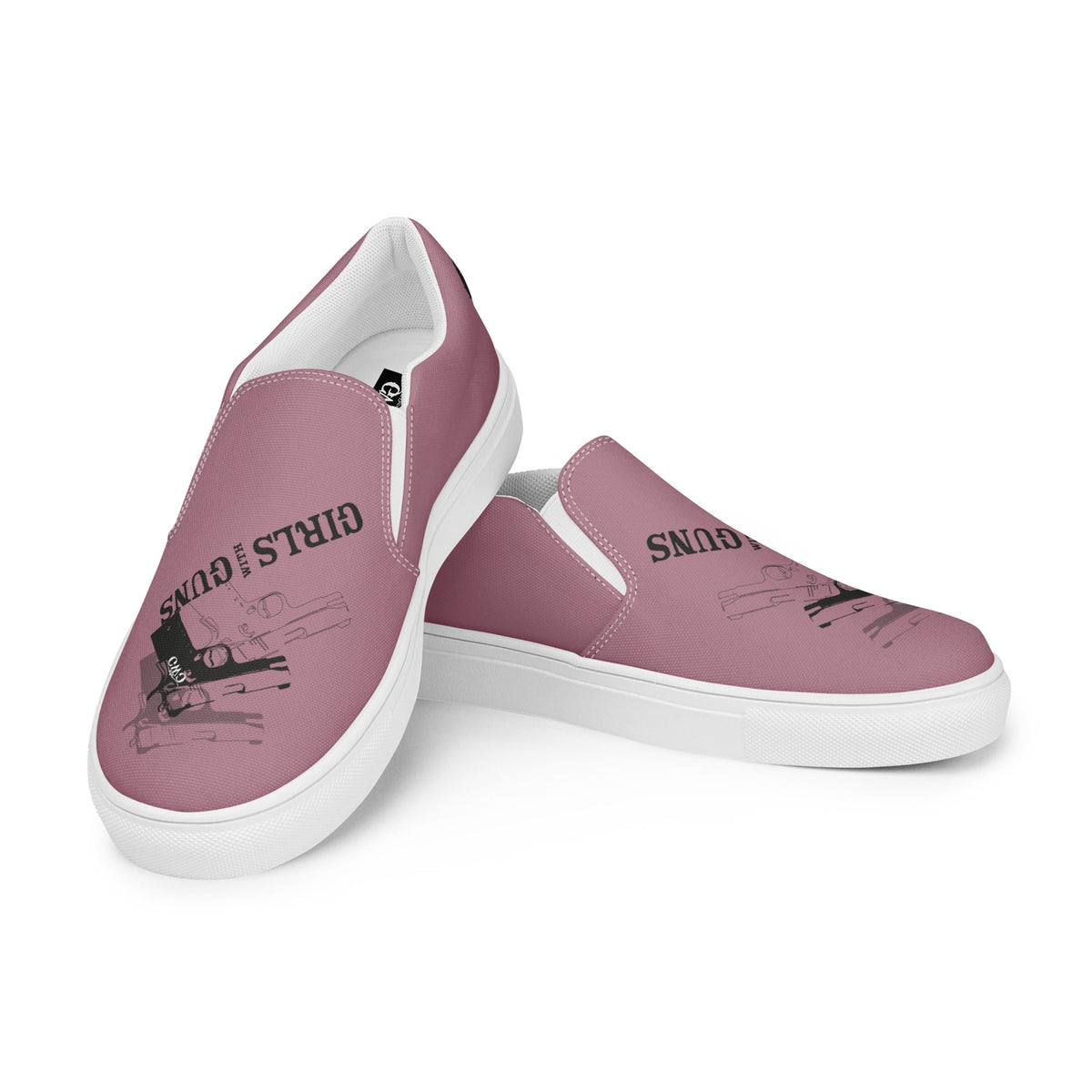 Pistol Trio Women's Mauve Canvas Slip-On Shoes