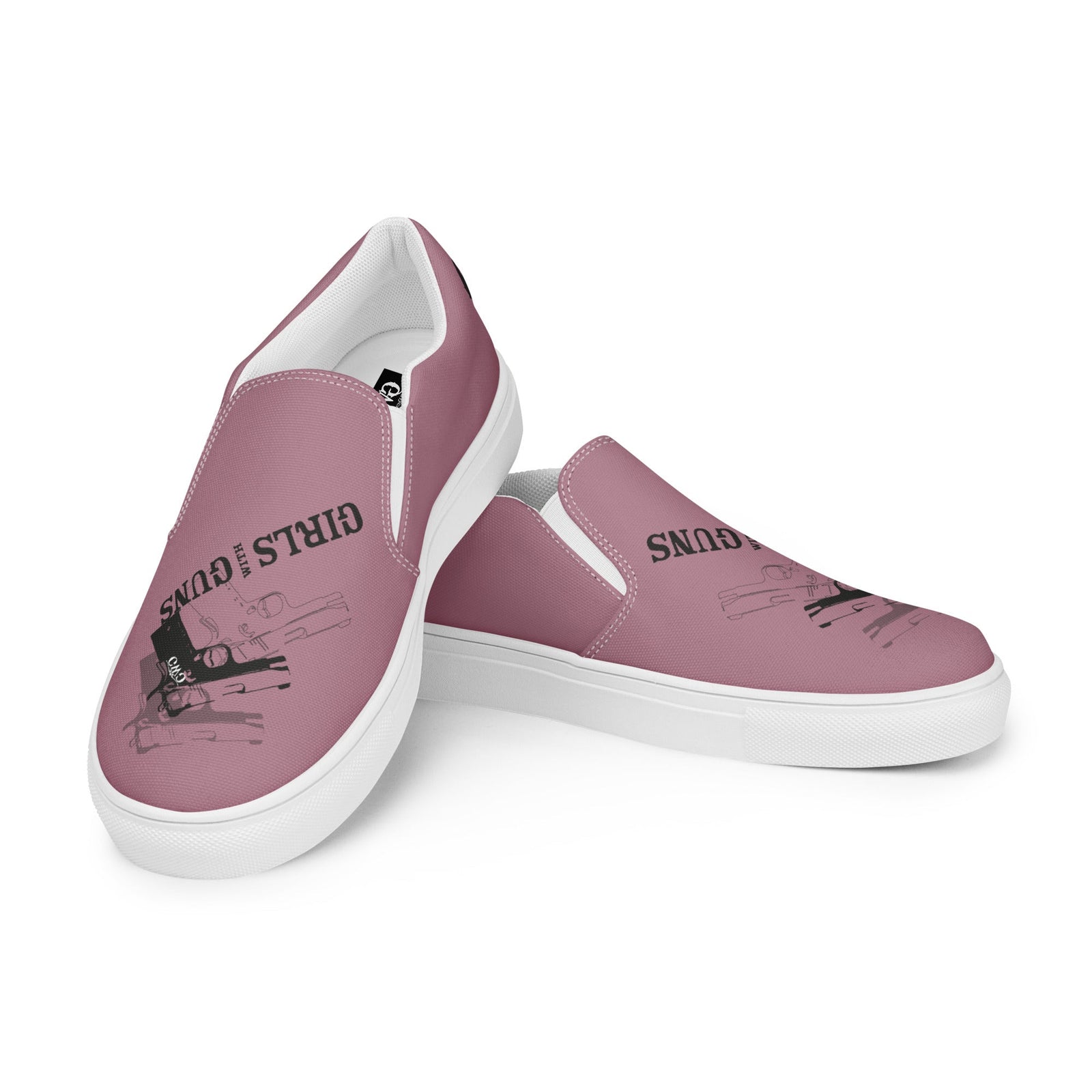 Pistol Trio Women's Mauve Canvas Slip-On Shoes