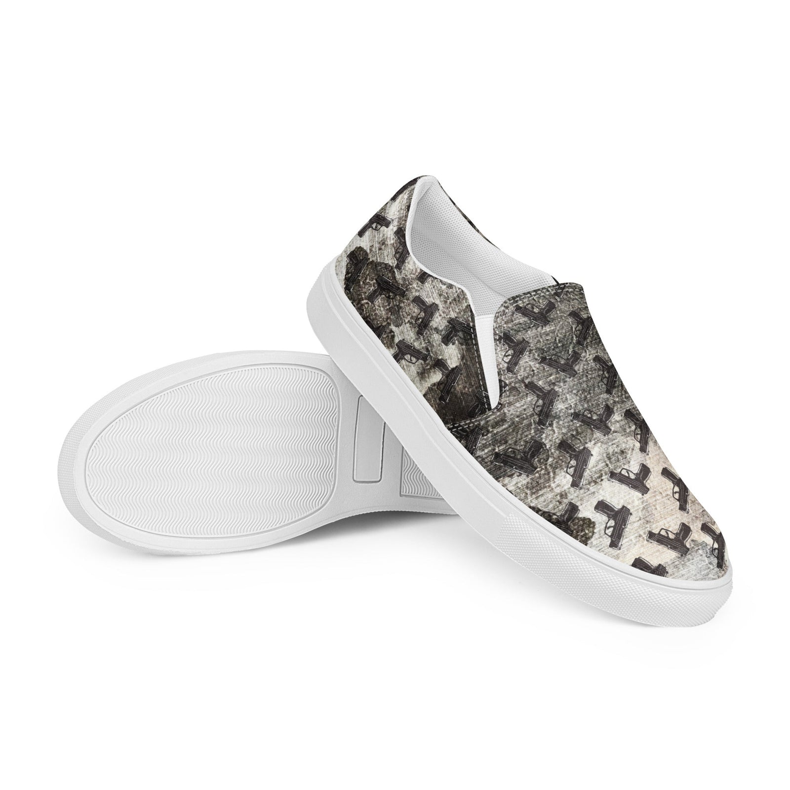 Gunpowder Pistol Palooza Women’s Canvas Slip-On Shoes