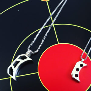 1911 Trigger Necklace - Skeletonized is actual trigger size, 3-Hole is smaller