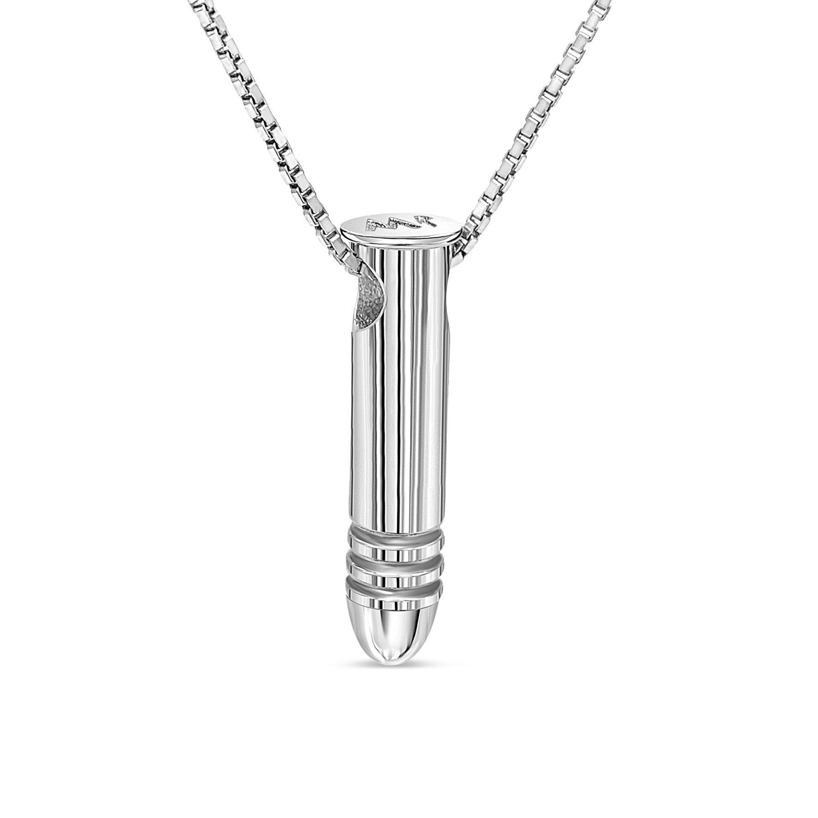 Bullet Blossom Necklace | Women's Gun Jewelry | Gun Goddess Sapphire Crystal / Both Chains (+$5) / No