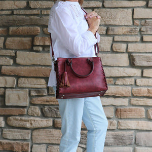 Ann Laced Concealed-Carry Satchel