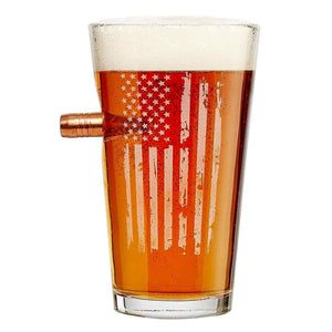 Pint Glass - USA Vertical Flag
