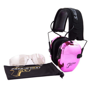 Chrome Series Earmuff & Glasses Kit - Pink