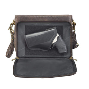 Distressed Buffalo Concealed-Carry Clutch