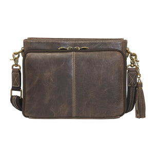 Distressed Buffalo Concealed-Carry Clutch