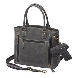 Distressed Buffalo Concealed-Carry Town Tote