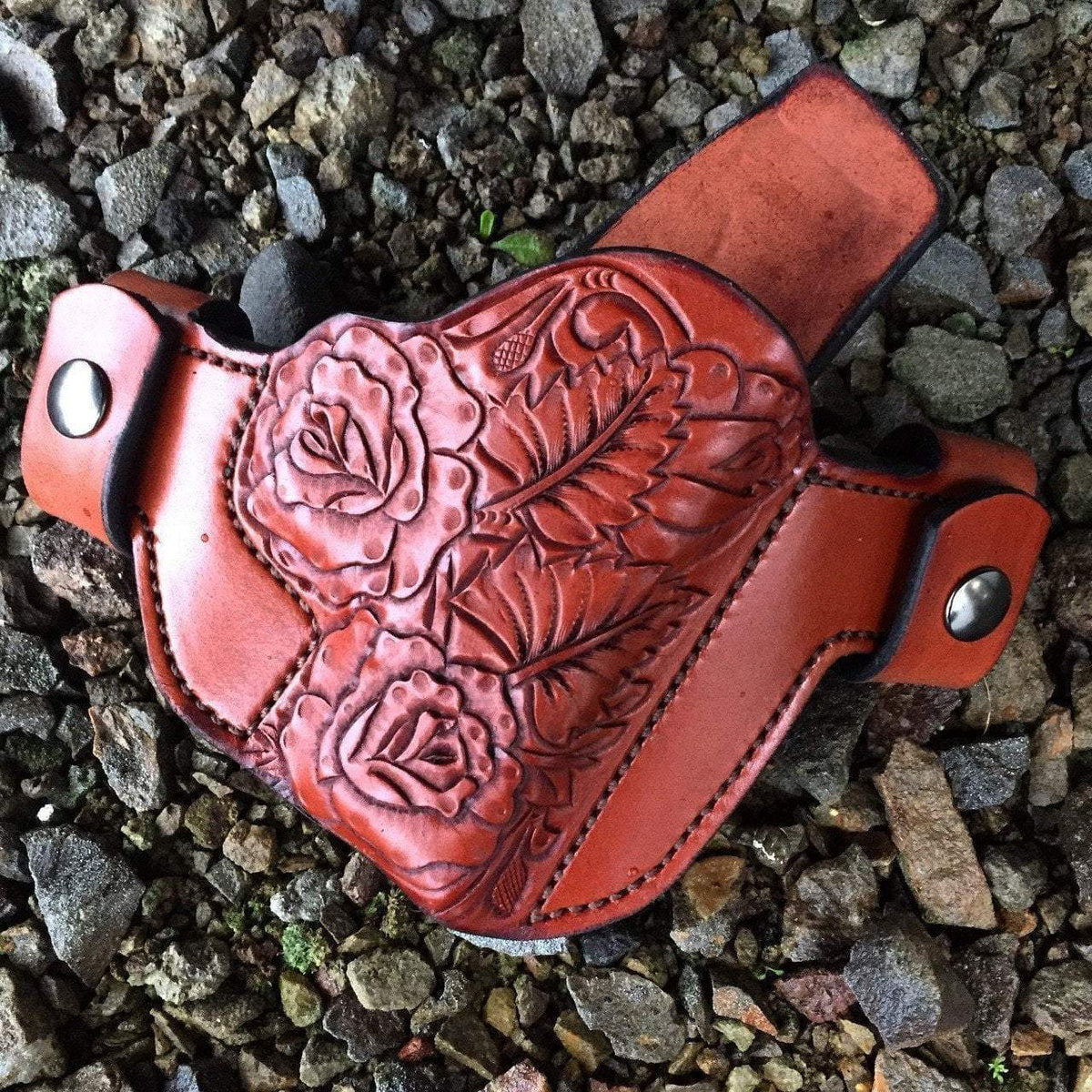 Floral Outside-the-Waistband Leather Holster