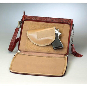 Tooled Cowhide Concealed-Carry Purse