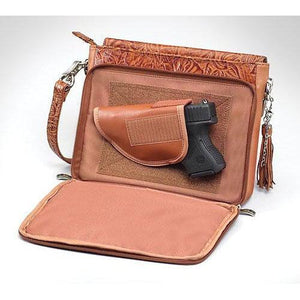 Tooled Cowhide Concealed-Carry Purse