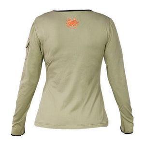 Haley Vines Padded Shooting Shirt - Olive - back