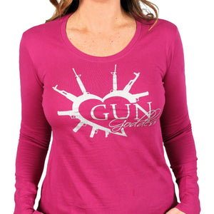 Heart of a GunGoddess Long-Sleeved Tee