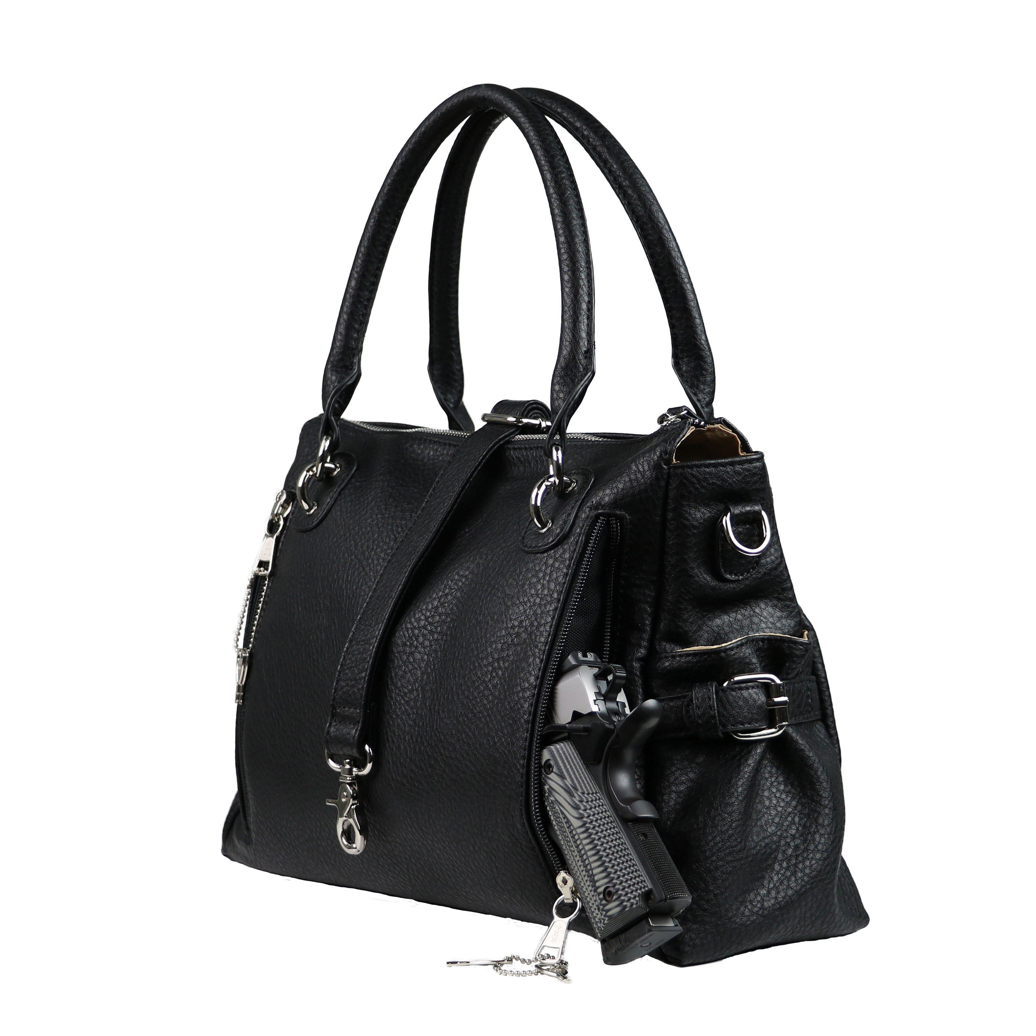 Michael Kors Black Leather Satchel Handbag Purse - beyond exchange