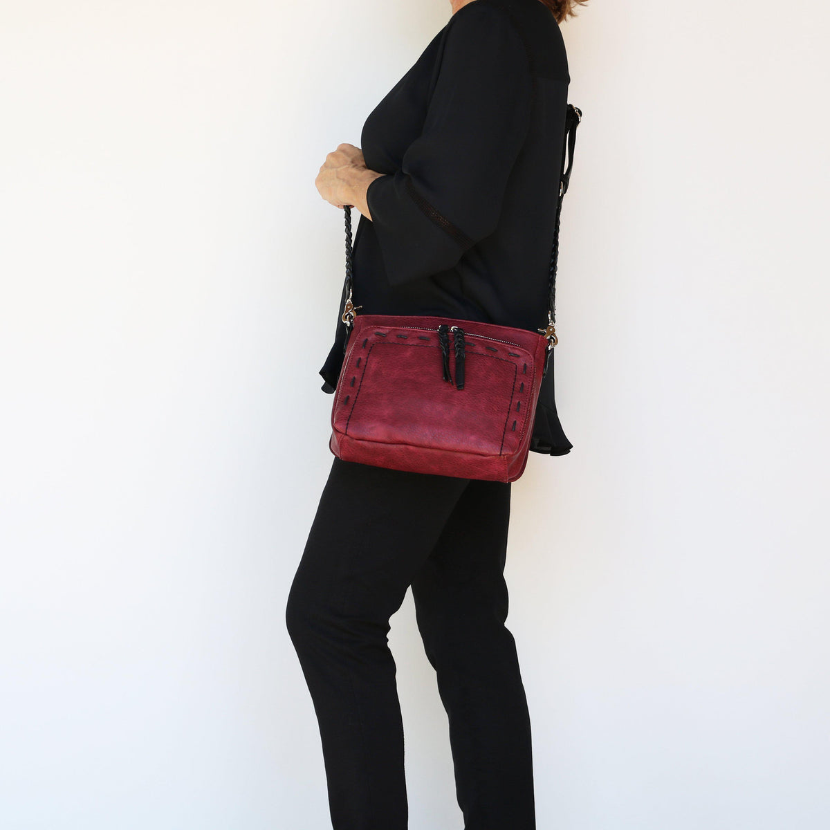 Skylar Stitched Concealed-Carry Crossbody