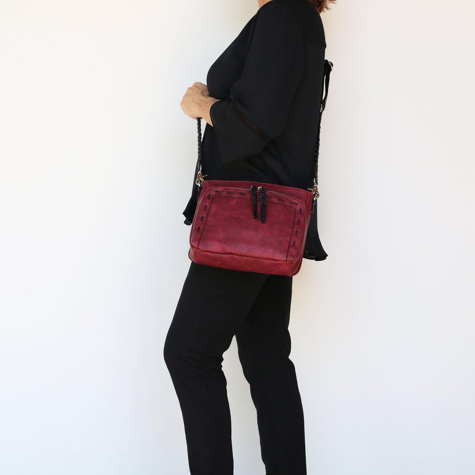 Skylar Stitched Concealed-Carry Crossbody