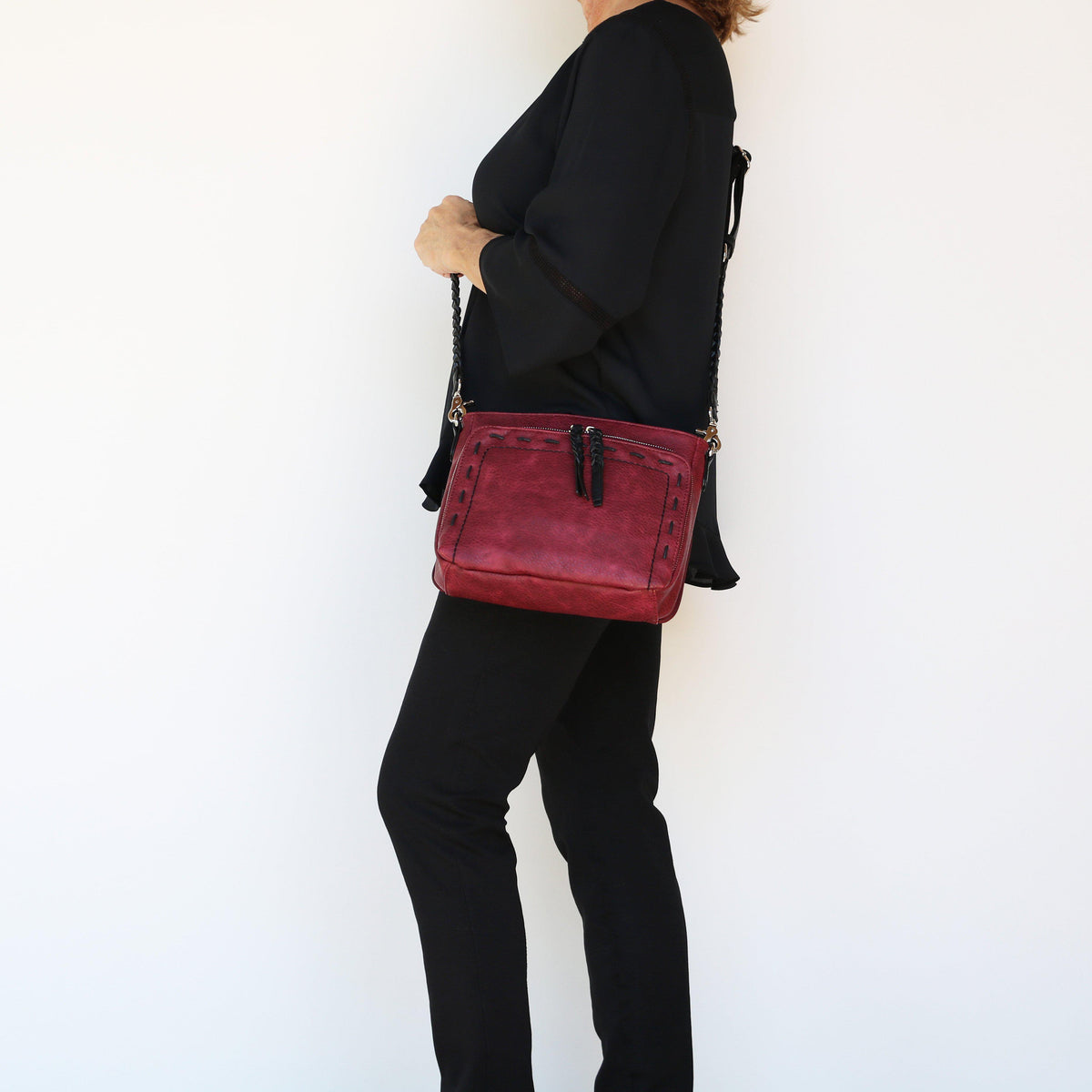 Skylar Stitched Concealed-Carry Crossbody