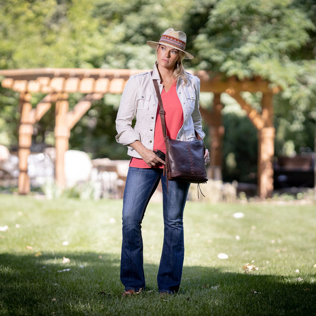 Leather Concealed Carry Crossbody Blake Gun Bag Gun Goddess