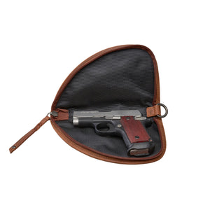 Leather Unisex Zippered Gun Case