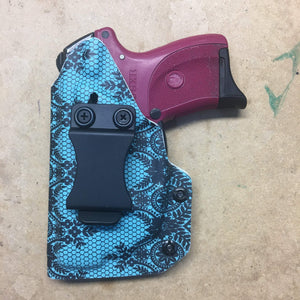 Black Lace on Aqua - Standard Clip Style