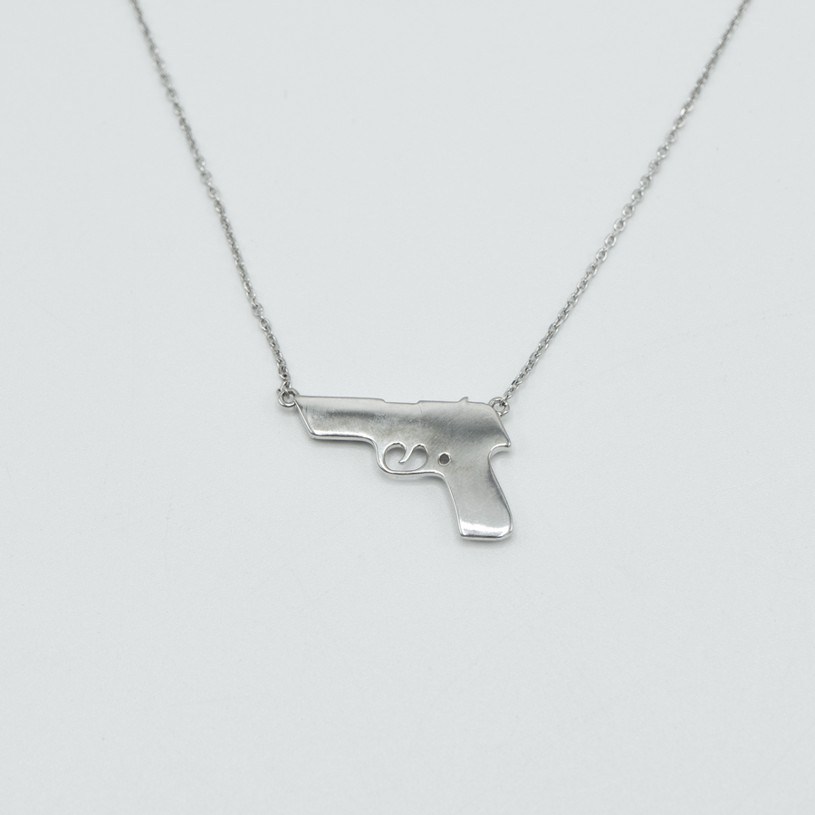 Gold 'n Diamonds Gun Necklace