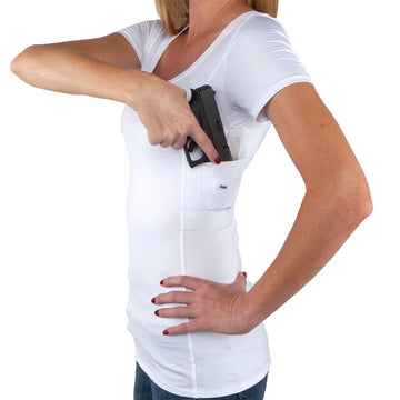 Womens Concealed Carry Scoop Neck Shirt