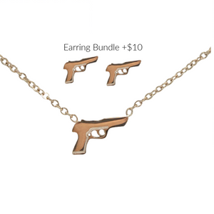 Polished Pistol Necklace