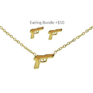 Polished Pistol Necklace