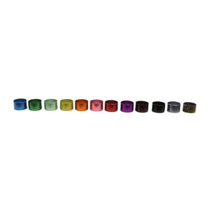 Briley Spectrum Color-Coded Chokes (l-R): Blue, Dark Green, Light Green, Gold, Orange, Pink, Red, Purple, Burgundy, Black, Gunmetal, Camo 
