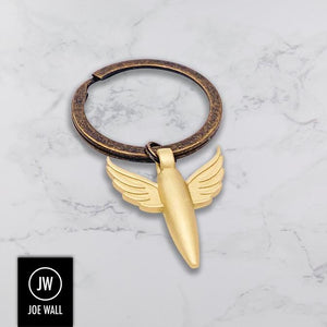 Brass .308 Angel Wings Keychain