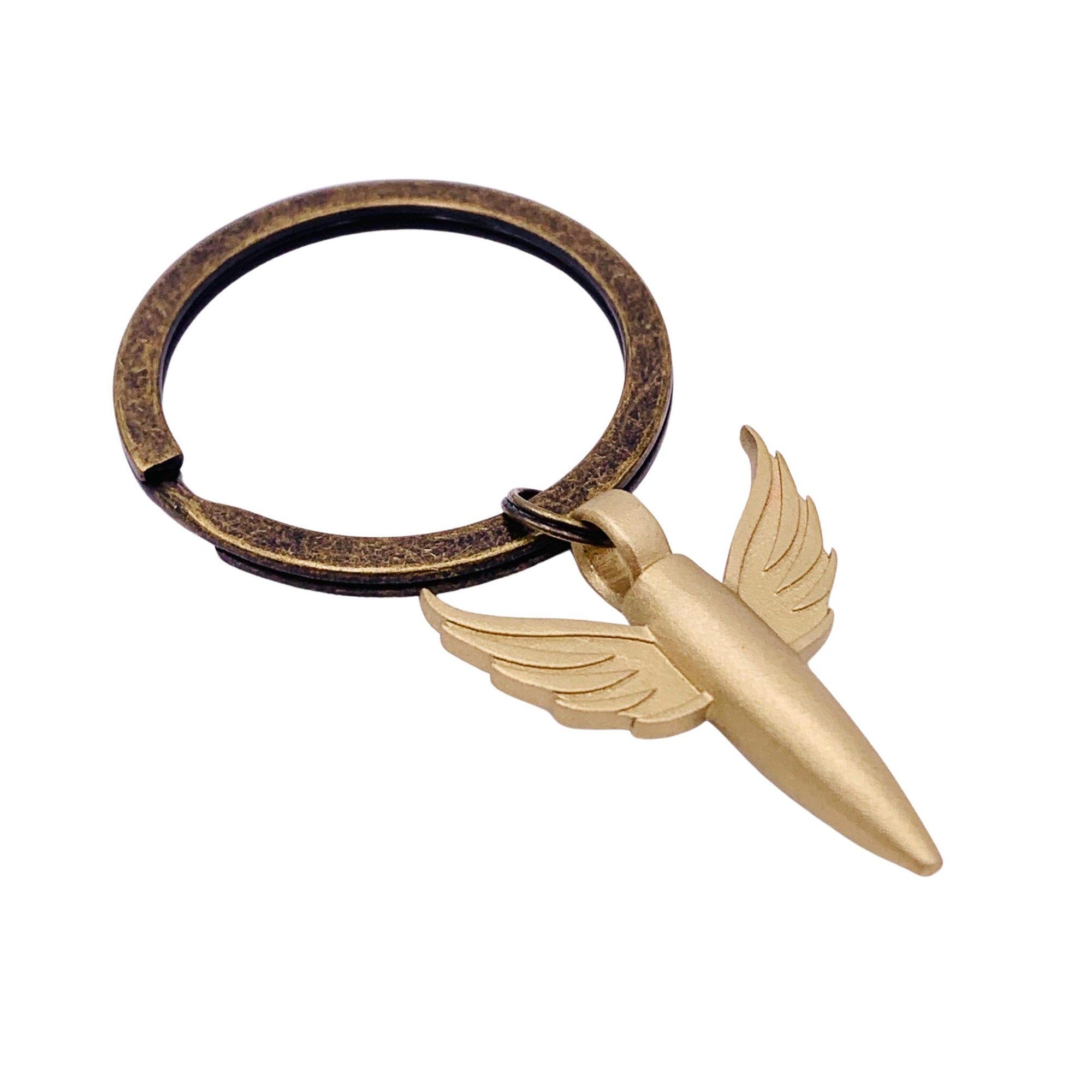 Brass .308 Angel Wings Keychain