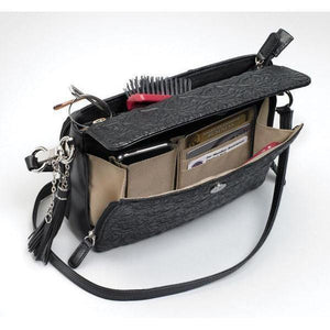 Embroidered lambskin concealed-carry purse - lots of room for everything you need to carry