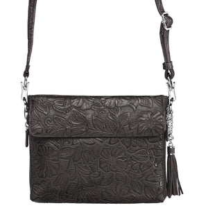 Tooled Cowhide Concealed-Carry Purse
