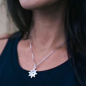 Heart of the AR Bolt Face Necklace