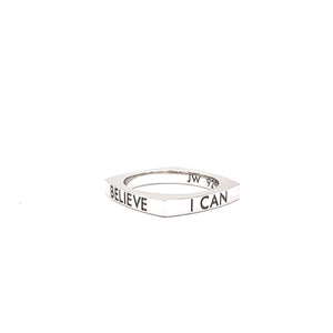 I Will Believe I Can Achieve: Stackable Shooting Mantra Ring