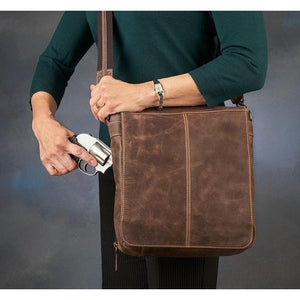 Vintage Concealed-Carry Messenger Bag